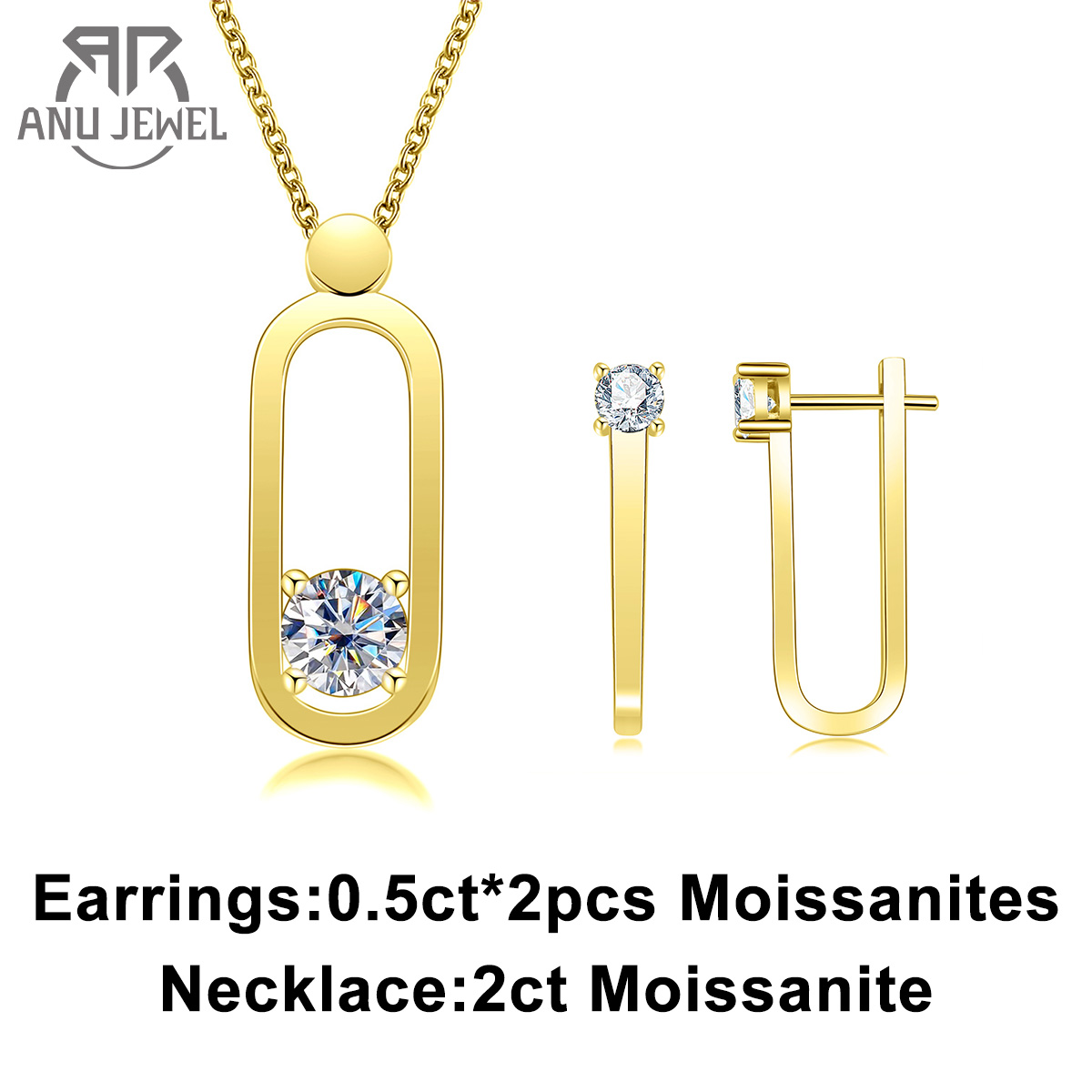 AnuJewel 2ct D Color Moissanit - Ansi Chain review and price