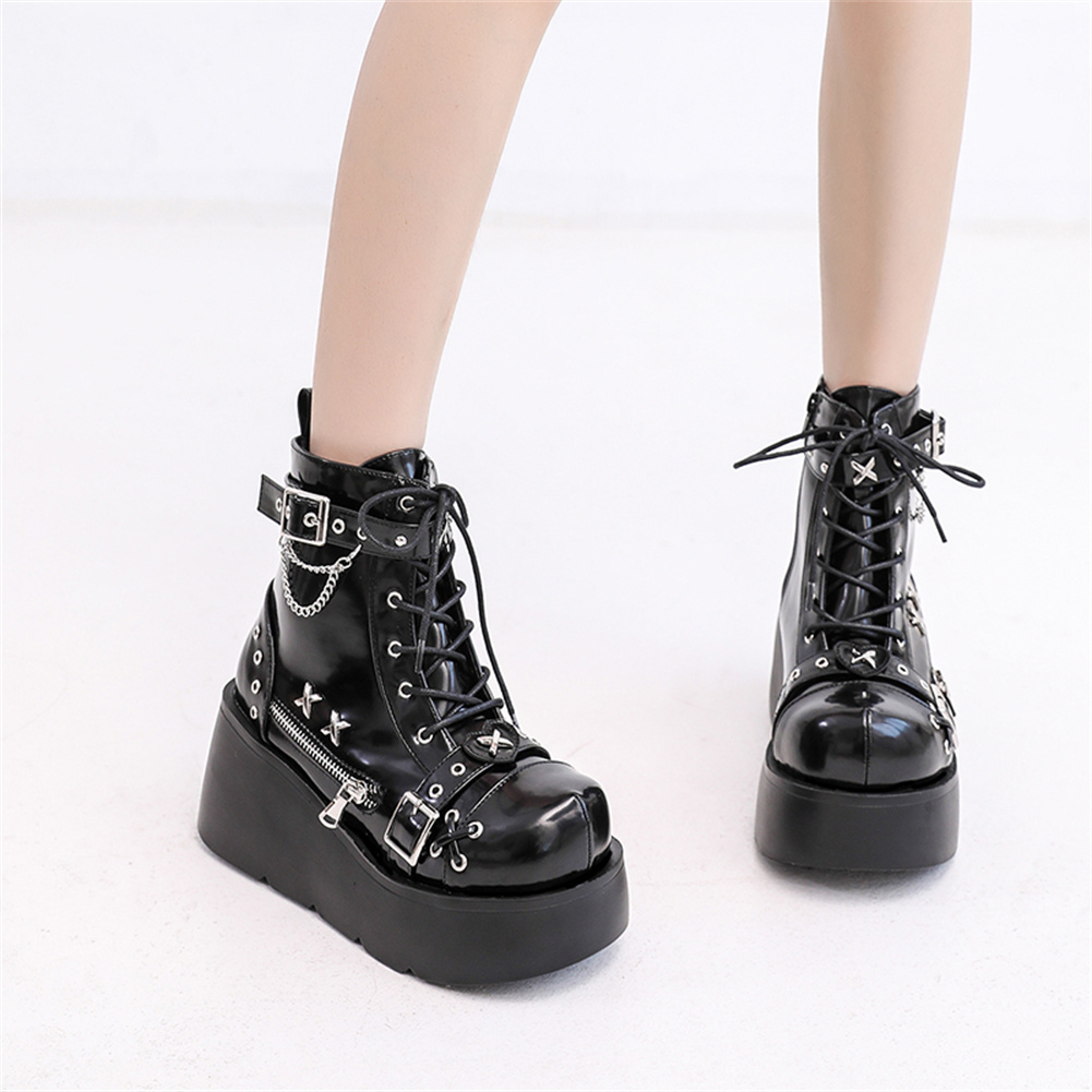 Brand New Ladies Goth Platform - Motorcycle Chain review and price